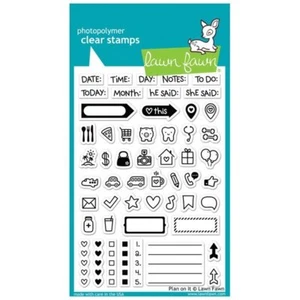 PLAN ON IT LF1129 - Lawn Fawn Clear PHOTOPOLYMER Stamps Made in USA - Picture 1 of 1