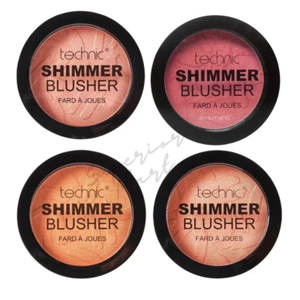 Technic Shimmer Blusher Powder Blush Cheeks Highlighter Vegan - Picture 1 of 5