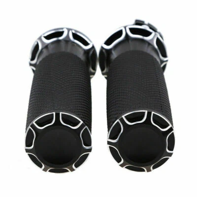2pcs 25mm/1" Black Handlebar Hand Grips Motorcycle Fit for Harley-Davidson Dyna - Image 1 of 4