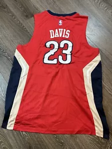 Adidas NBA New Orleans Pelicans Anthony Davis #23 Red Basketball Jersey Mens XL - Picture 1 of 7