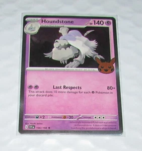 2023 Pokemon Houndstone Trick or Trade Halloween Set Holographic Holo 106 /198 - Picture 1 of 2