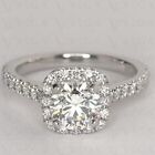 2.70ct Round Shape Prong Lab Diamond Ring Women Wedding Fine 18k White Gold Over