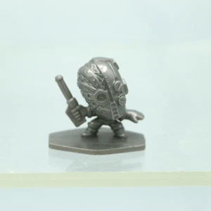 1" Silver Tech Mask Head Holding Weapon TM BVS Figure - Picture 1 of 4