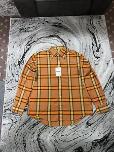 GANT x Wrangler Plaid Oxford Shirt Russet Orange BNWT Size Medium 39/40 15 3/4 - Picture 1 of 9