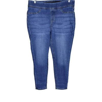Denim & Co. Easy Stretch Denim Regular Pull-On Jeggings Pant Medium Wash Size 12 - Image 1 of 2