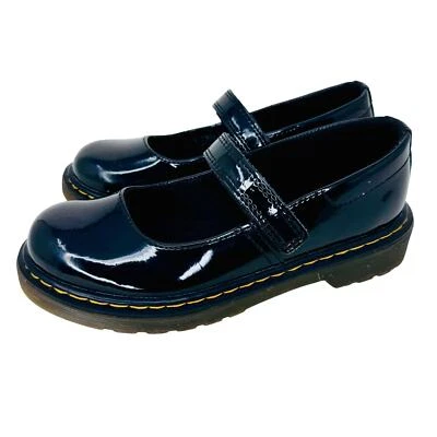 Zapatos Dr. Martens Maccy Mary Jane Punta Redonda Charol Negro Junior Talla 2 Foto 1 de 4