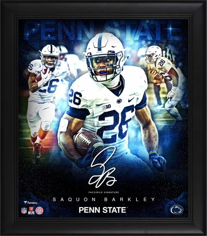 Saquon Barkley Nittany Lions FRMD 15x17 Stars/the Game Collage Facsimile Cover