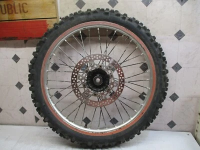 Yamaha yz250f yz 250 f 2004 04 llanta delantera neumático cubo disco freno 80/100-21. Foto 1 de 4