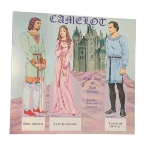 CAMELOT Medieval 7 Paper Dolls King Arthur Merlin Modrid Costumes Shackman new - Picture 1 of 5