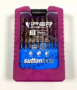 Suttontools Viper Cobalt 19 Piece Metric HSS High Speed Steel Drill Bits - Picture 1 of 1