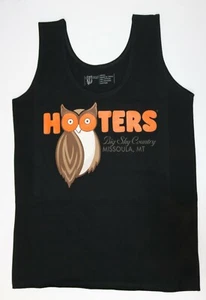 ¡NUEVO! CAMISETA SIN MANGAS UNIFORME NEGRO HOOTERS BIG SKY COUNTY MT NIÑAS PEQUEÑAS (S) LYCRA - Imagen 1 de 3