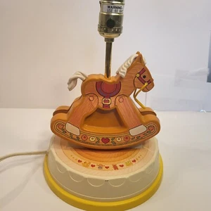 Fisher Price Rocking Horse Nursery Lamp Light Vintage 1984 Works No Shade - Picture 1 of 6