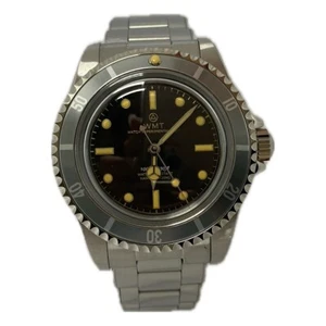 Walter Mitt Royal Marine Acciaio Automatico Nero Merced Orologio Uomo - Foto 1 di 7