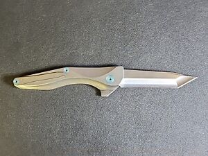 Chapman Lake Knives Tanto Titanium 20CV USA Knife Very low serial number 0015