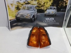 FIAT CINQUECENTO 92 / 98 - FANALI ANTERIORI DX E SX ARANCIO ORIGINALI CARELLO - Picture 1 of 3