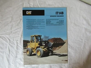 1990 CAT Caterpillar IT14B integrated tool carrier toolcarrier brochure 14 pages - Picture 1 of 8