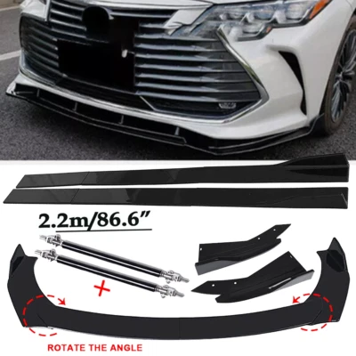 Front Bumper Lip Spoiler Splitter Glossy Black For Toyota Avalon Body Kits - Изображение 1 из 4