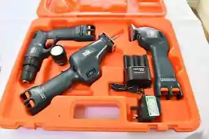 Black & Decker Versapak Cordless Tool Set - Drill Reciprocating Saw Sander Torch - Picture 1 of 9