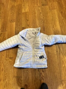 The North Face Jacket Girls L 14 16 Silver Down Puffer Outdoors READ - Picture 1 of 6