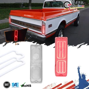 Luces traseras LED transparentes de freno para camioneta Chevrolet GMC Fleetside 1967-1972 - Imagen 1 de 9