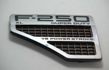 2008 2009 2010 Ford XL F250 F-250 Super Duty V8 Power Stroke Left Fender Emblem