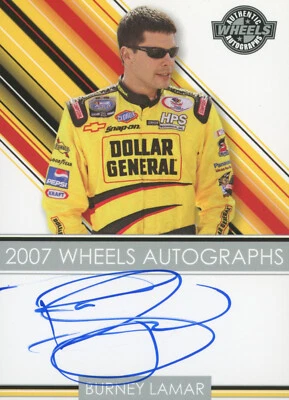 WHEELS 2007 HIGH GEAR BURNEY LAMAR AUTOGRAPH CARD - Image 1 of 2