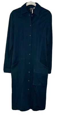 Vestido Worth New York azul marinho botão frontal jaqueta trincheira tamanho pequeno - Imagem 1 de 4