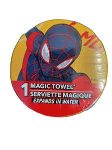 Peachtree Playthings Marvel Black Spiderman Magic Towel Washcloth - Picture 1 of 1
