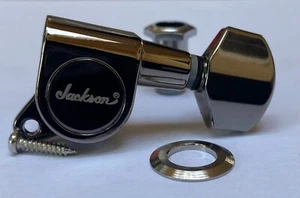 Jackson Single Black Chrome Guitar Tuner Tuning Machine Head Right In-line - Picture 1 of 4