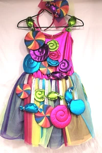 Wishcraft Chasing Fireflies Candy Fairy 2 Piece Halloween Costume Girls Size 10 - Picture 1 of 11