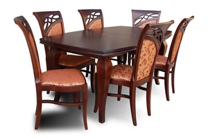 Designer Stühle Tisch Set Garnituren Komplett Wohnzimmer Esszimmer S23-K51 Neu - Bild 1 von 9
