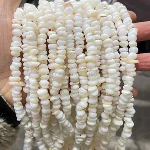 Shell Irregular Chip Beads Mother Of Pearl Loose Beads For Making Necklace - Picture 1 of 7