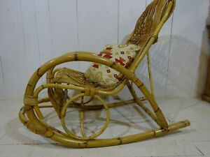 Franco Albini 1950's Bamboo Rocking Chair