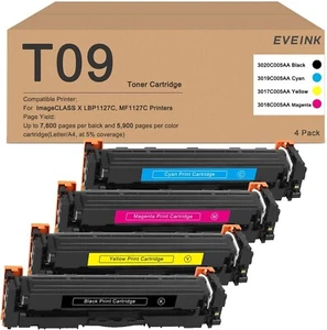 🔥New🔥 EVEINK T09 Toner Cartridges for Canon T09 Black & Color High Yield - Picture 1 of 7