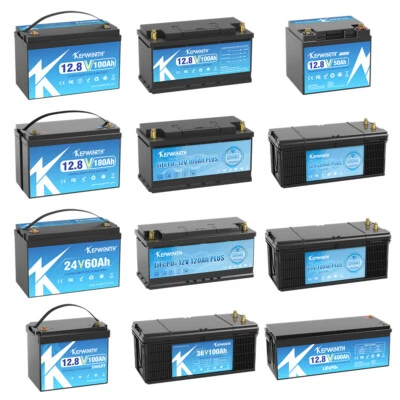 KEPWORTH Batería de litio LiFePO4 12V 24V 36V 48V 100Ah 200Ah 300Ah BMS autocaravana marina