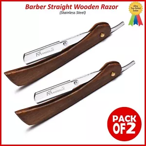 5 HOJAS + AFEITADORA GARGANTA CORTE PELUQUERO BORDE RECTO AFEITADORA 2 PIEZAS - Imagen 1 de 5