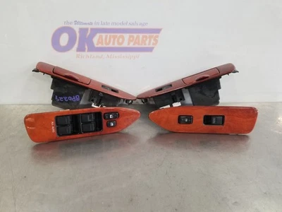 01 2001 LEXUS LX470 JUEGO DE INTERRUPTORES PANEL PUERTA DELANTERA Y TRASERA MADERA GRANO Foto 1 de 4