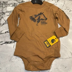 Carhartt Farm Friends Baby Boys Bodysuit One Piece Long Sleeve NEW - Picture 1 of 2