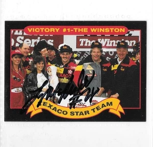 LARRY MCREYNOLDS 1992 TEXACO MAXX TRADING CARD AUTOGRAPHED SIGNED - Picture 1 of 1
