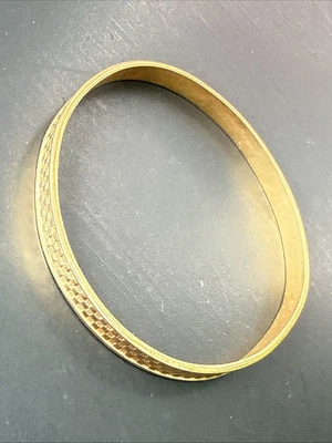 Ancien bracelet Chaine Tank Maille Gourmette Plaquer Or 18k 750 Jonc art déco  - Imagen 1 de 4