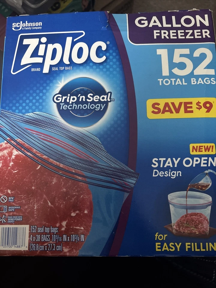 Bolsas congelador Ziploc galón 152ct  Foto 1 de 1