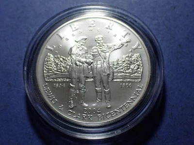 2004-P Lerwis & Clark BU Commemorative Silver Dollar - Image 1 of 2
