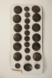 Lot Metal Buttons Doughty & Co London (P3L-1/JSF6) Hertfordshire Militia Livery - Picture 1 of 13