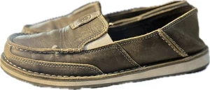 Ariat Leather Loafers Slip On Shoes Womens Size 9B Cruiser Distress Brown Bomber - Picture 1 of 7