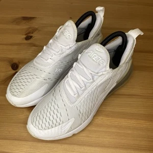 Nike Air Max 270 Triple White Trainers Size 5.5 UK  943345-103 - Picture 1 of 7