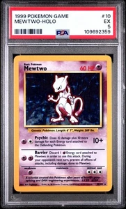 1999 Pokemon Game Base Set Unlimited #10 Mewtwo Holo PSA 5 - Bild 1 von 2