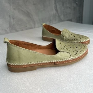 Spring Step INGRID Schuhe Gr. 39 US 8,5 grün Leder Slipper Flats bequem - Bild 1 von 11