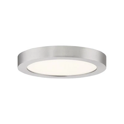 Outskirts - 12W LED Flush Mount-1 Inch Tall and 7.5 Inch Wide-Brushed Nickel - Image 1 of 4