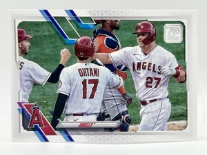 2021 Topps #621 Mike Trout Shohei Ohtani Dylan Bundy Los Angeles Angels - Picture 1 of 2