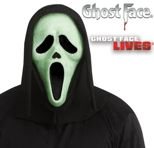 Ghost Face Glow In The Dark Bling Mask - New Style - Fun World - Picture 1 of 1